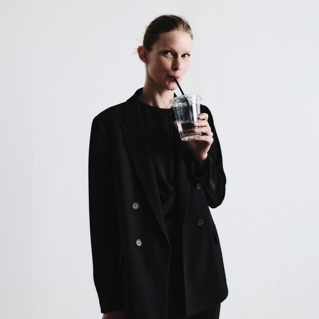 Luz Dress - Everyday Crepe, Black / Black, alternate image number 5
