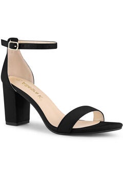 Buckle Ankle Strap High Chunky Heels Sandals