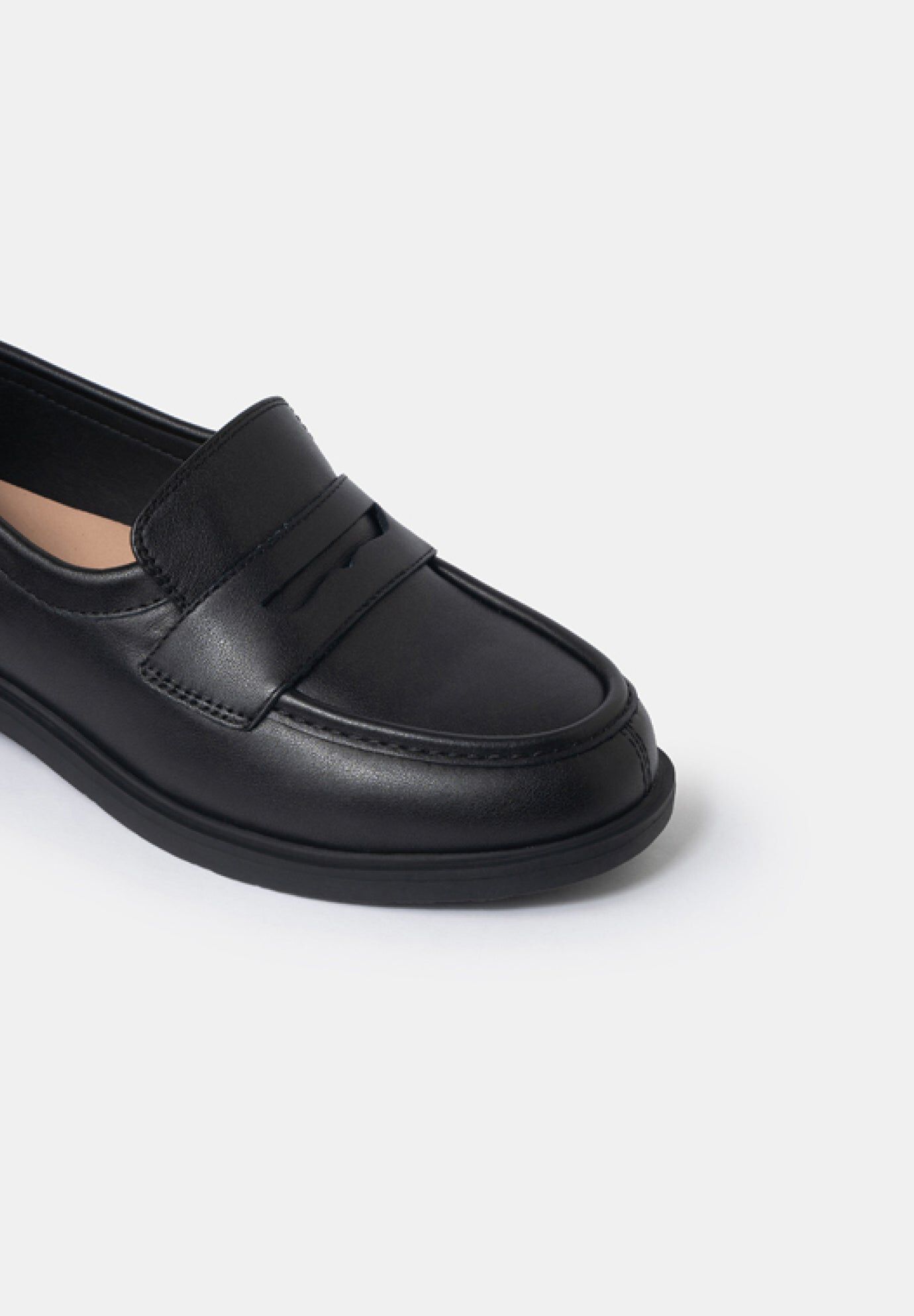 Reese Low Heel Classic Loafers, Black / Black, alternate image number 2