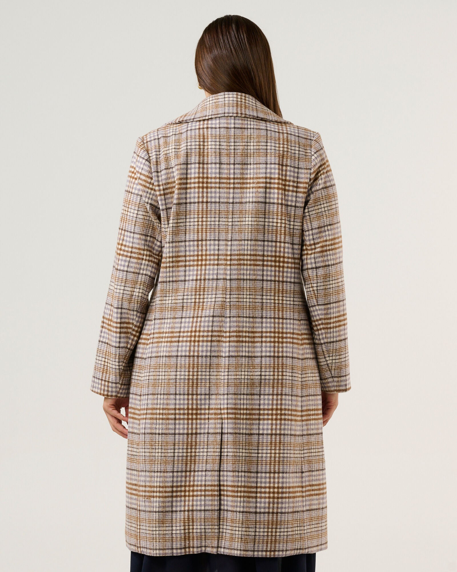 Frostfall Check Coat, Frosted Cocoa / Brown, alternate image number 3