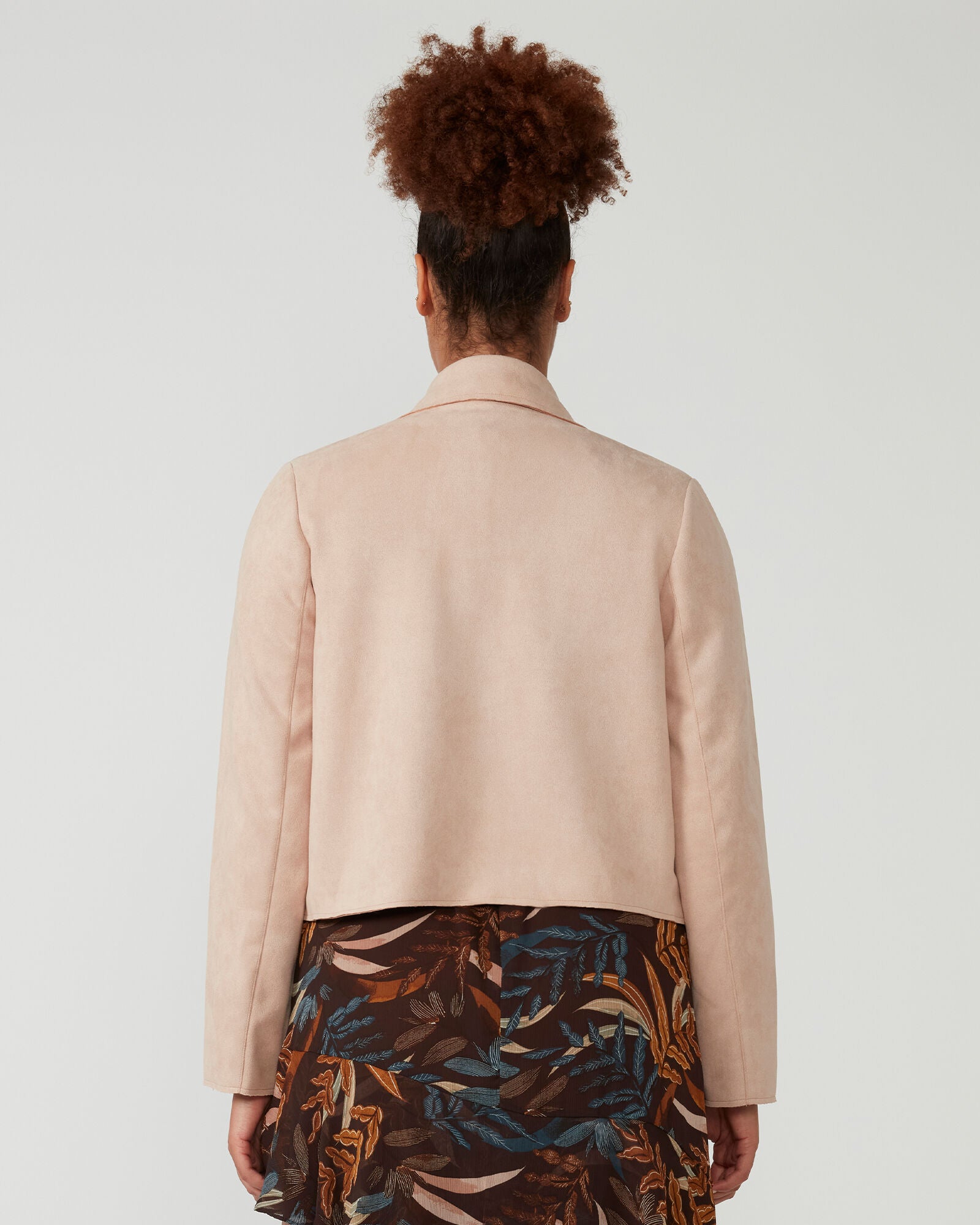 Rosabella Faux Suede Jacket, Dusty Pink / Pink, alternate image number 4