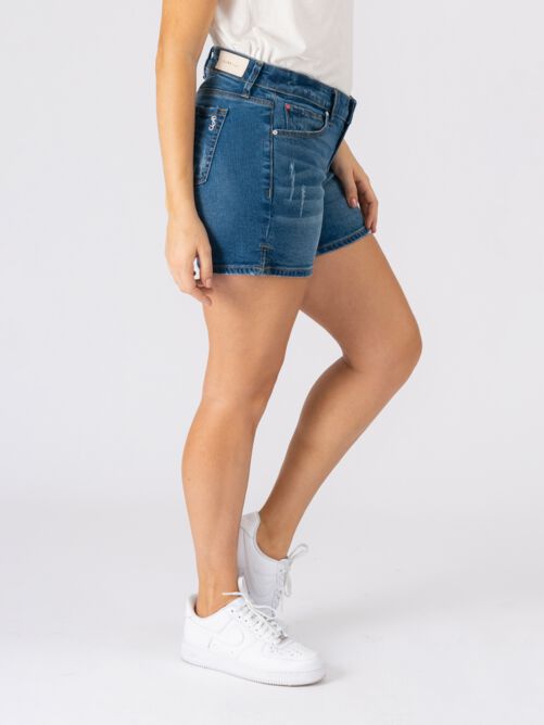Baylee Side Vent Shorts, VERONICA / Medium Wash, alternate image number 2