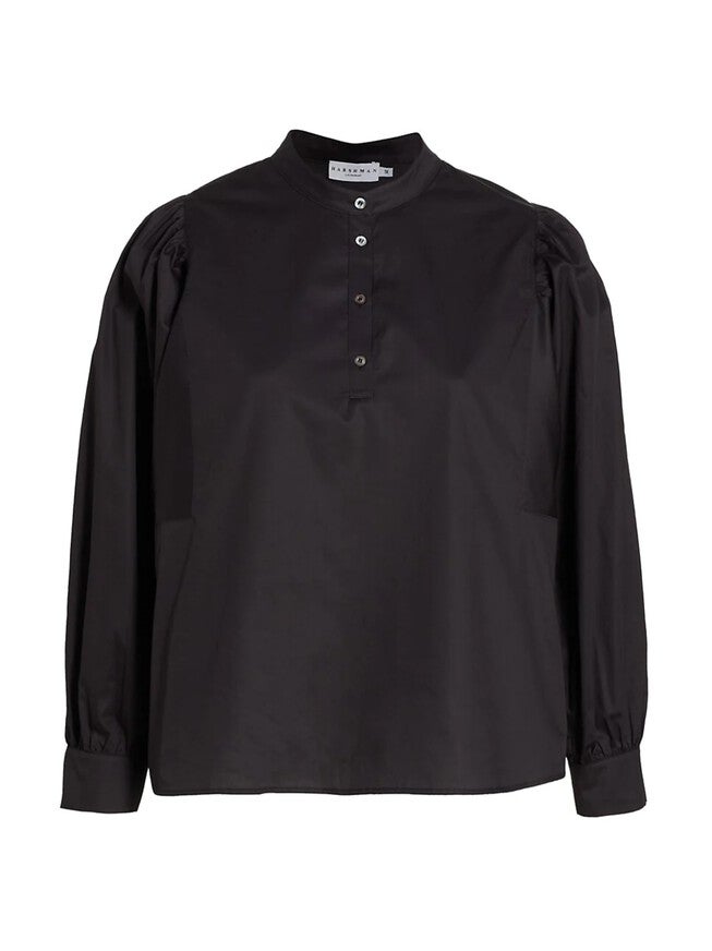 Barbera Popover Blouse, Black / Black, hi-res image number 0
