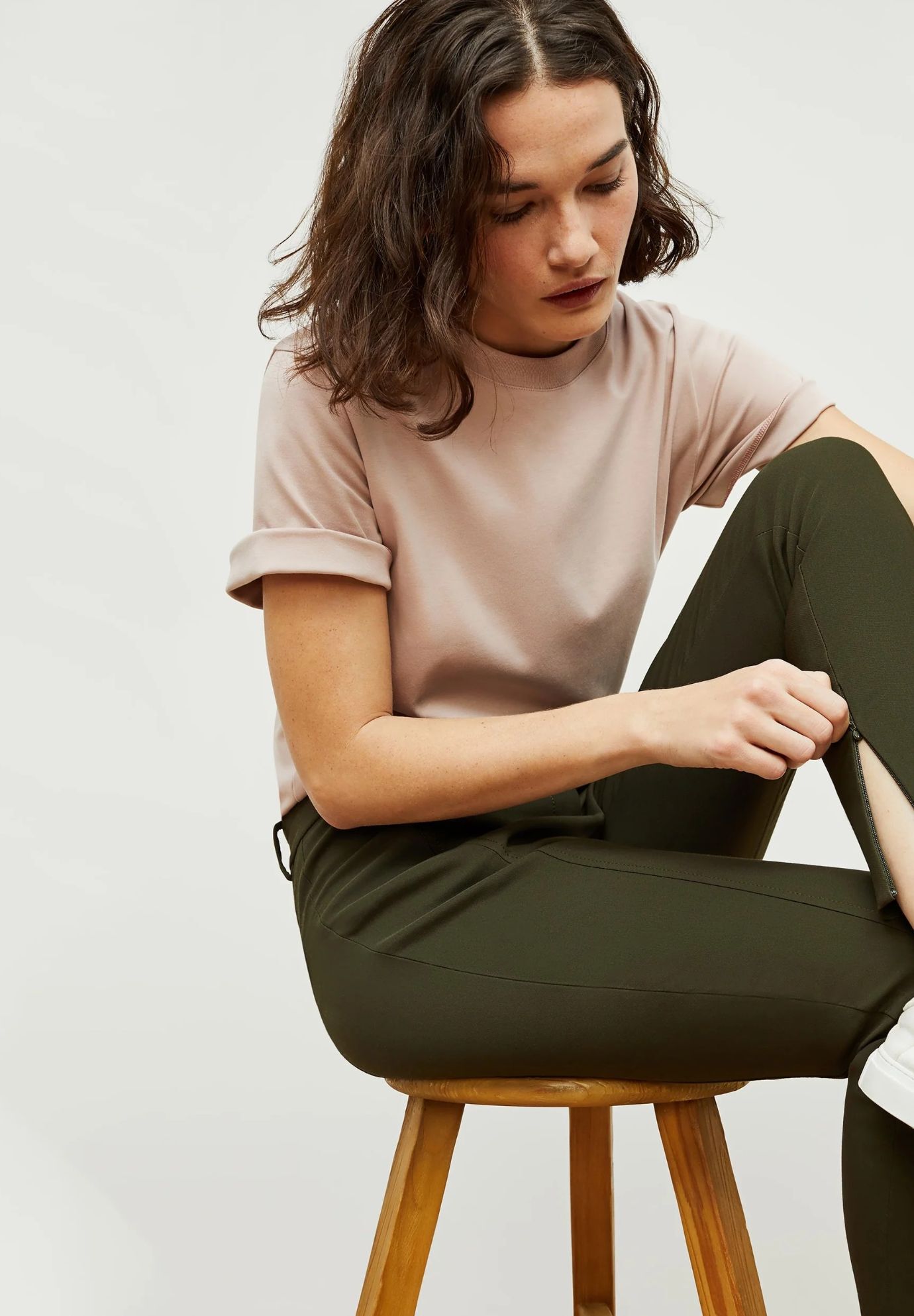 Curie Pant - PowerStretch, Dark Olive / Forest Green, alternate image number 2