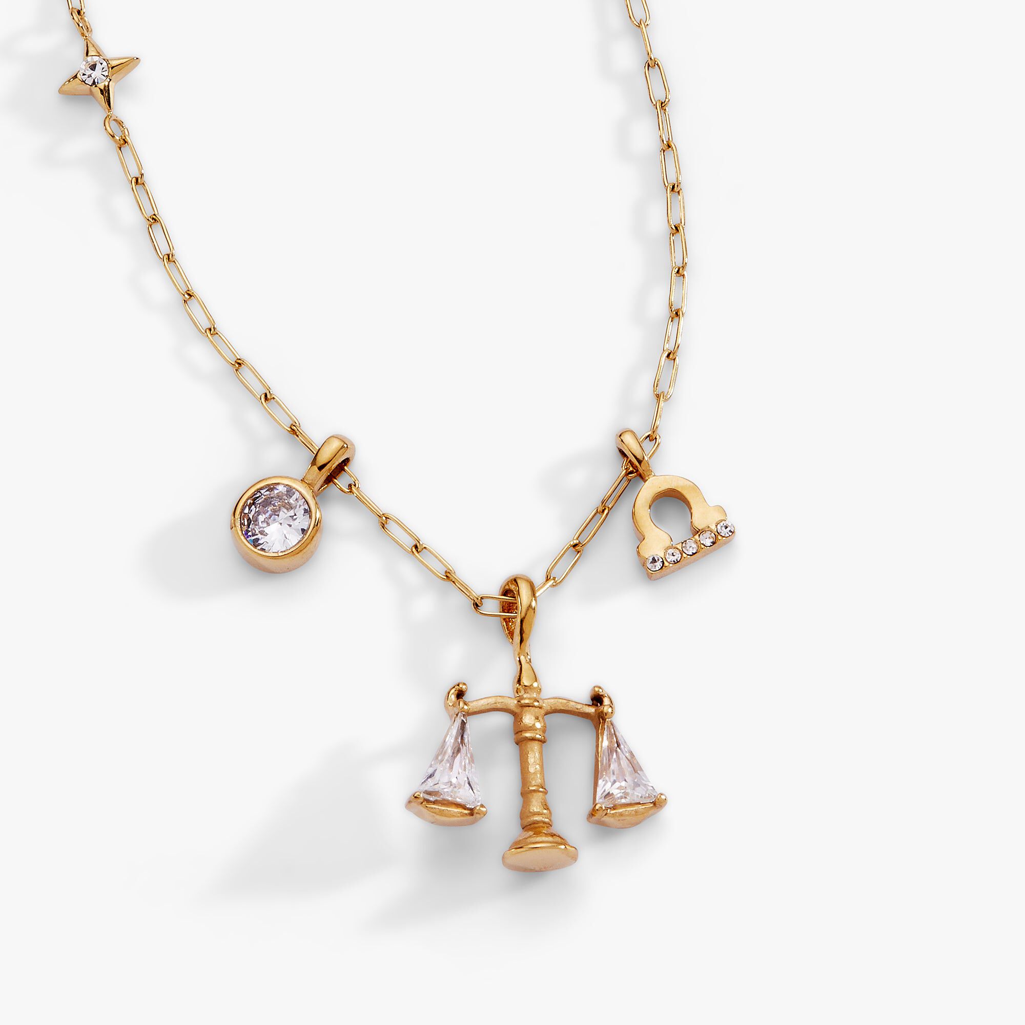 Zodiac Charm Cluster, Libra / Gold, alternate image number 2