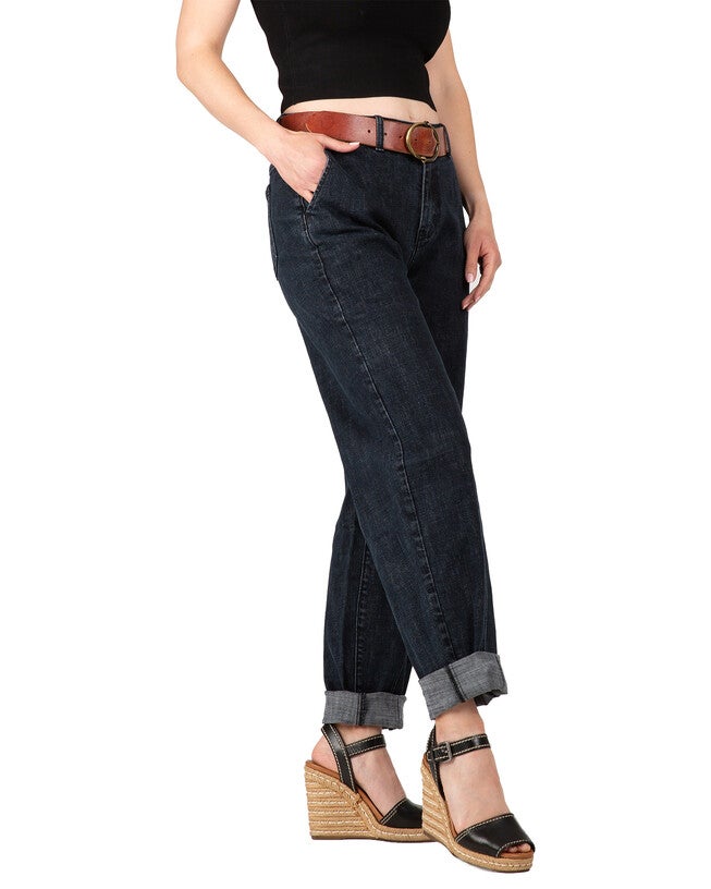 Zuma Women's Plus Size Tapered Trouser Pants, Black Stone / Black, alternate image number 3