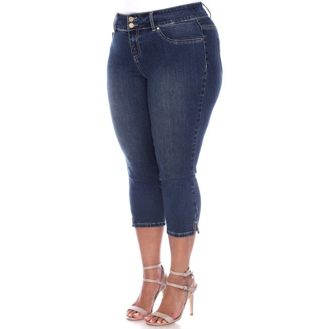 Capri Jeans, Dark Blue / Dark Wash, alternate image number 2