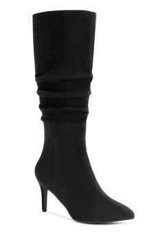 Pointed Toe Slouched Stiletto Heels Knee High Boots