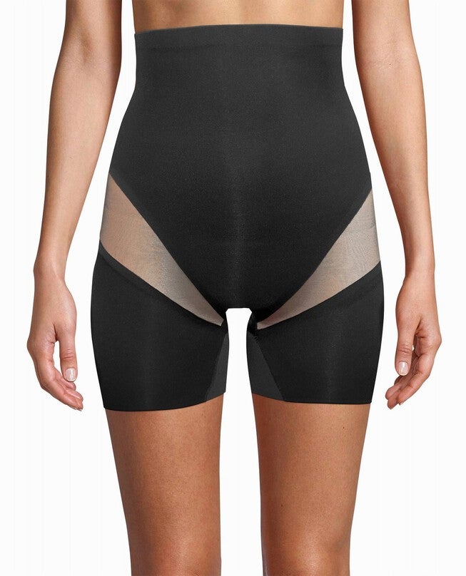 2-PACK SCUBA HIGH WAISTED SHAPING SHORTS, Nm Black And Caf / Black, hi-res image number null