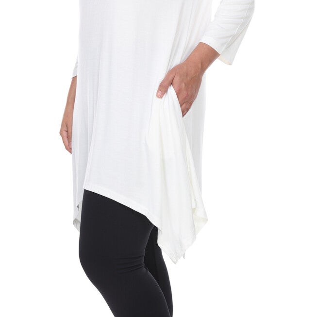 Makayla Tunic Top, White / White, alternate image number 3