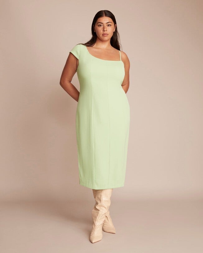 Solange Midi Dress, Green / Sage Green, hi-res image number 0