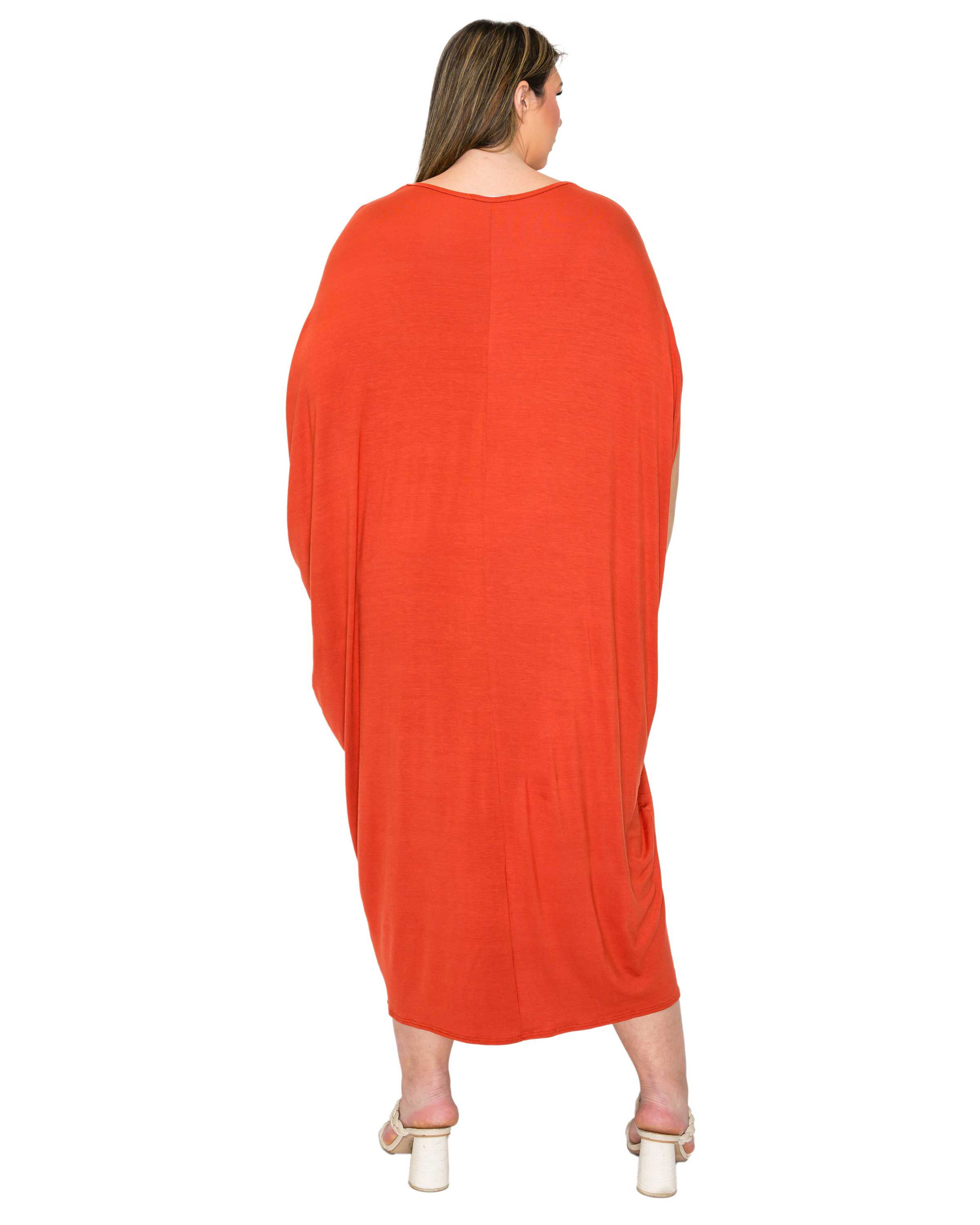 Sasha Kaftan Dress, Rust / Burnt Orange, alternate image number 2