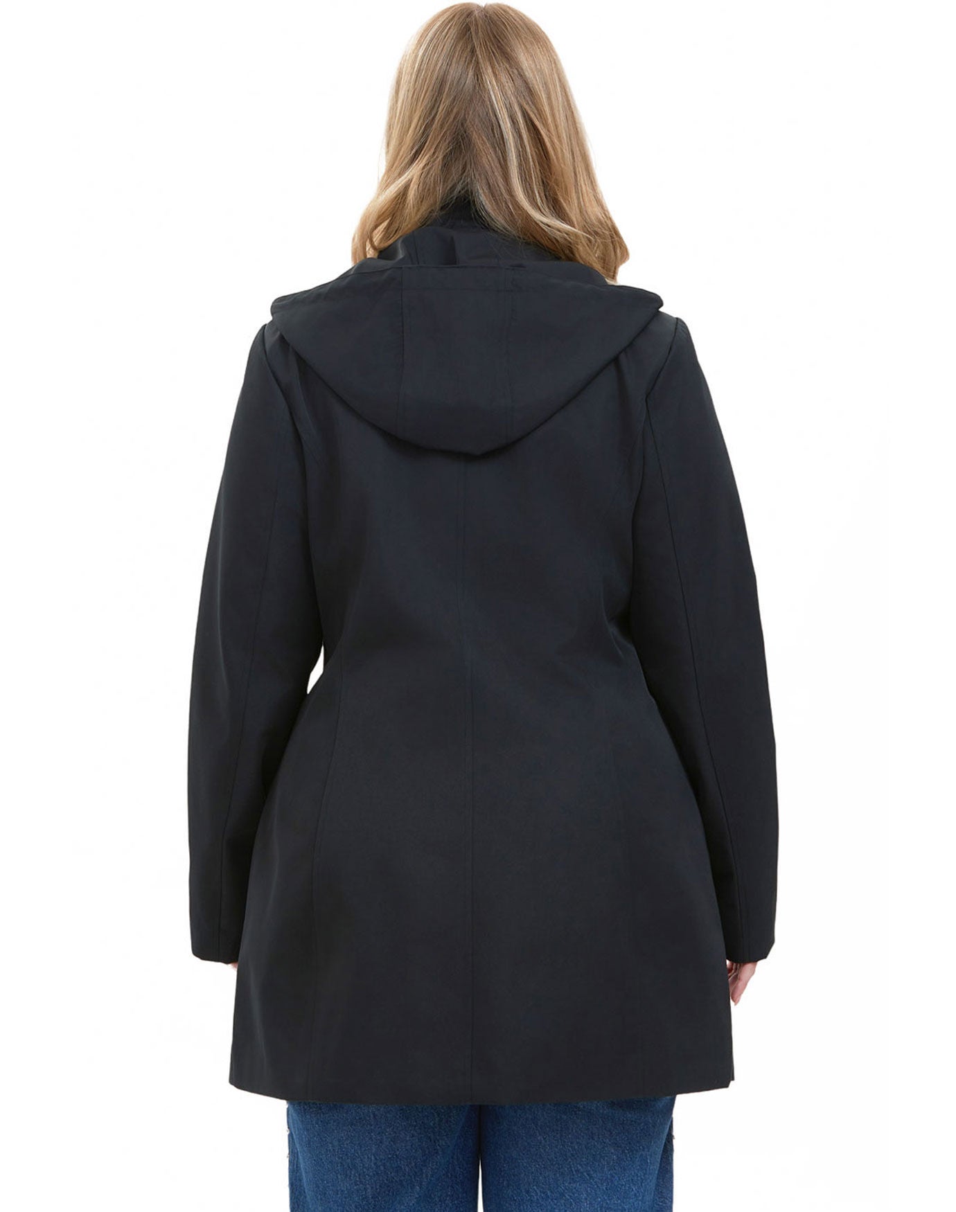 Water-Resistant Hooded Anorak Jacket, Black, alternate image number 3