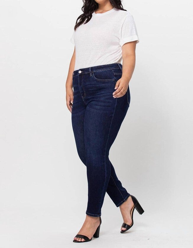 HIGH RISE ANKLE SKINNY JEANS IN DARK WASH, Dark Wash / Dark Wash, hi-res image number 0