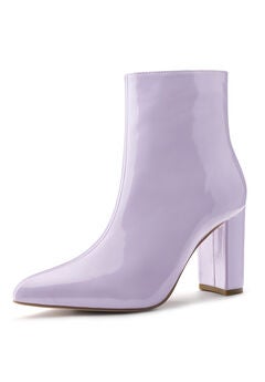 Pointed Toe Chunky Heel Boots