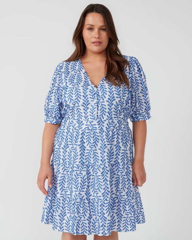La Croisette Cotton Mini Dress, BlueMilk / Azure Blue, alternate image number null
