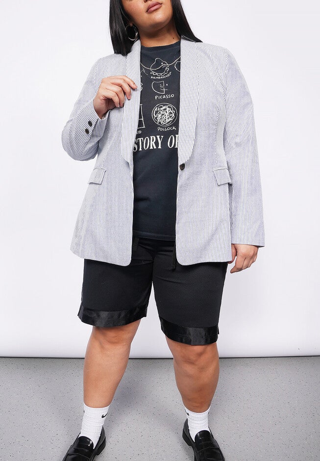 The Empower Seersucker Tux Blazer, NAVYWHITE / Navy, hi-res image number 0