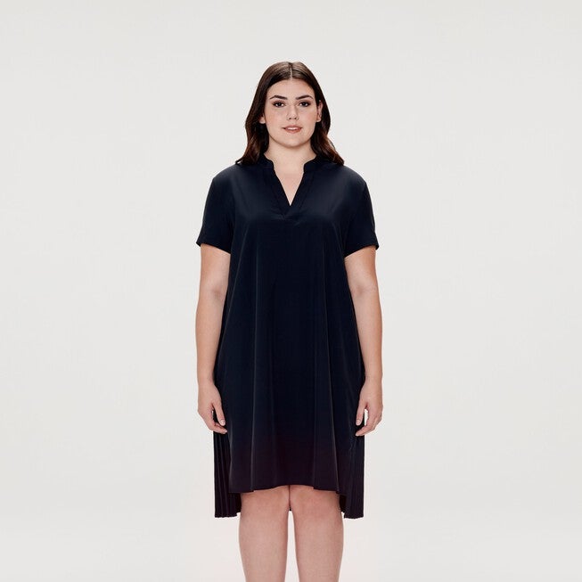 Gabrielle Pleated Back Dress - Original, Black / Black, hi-res image number 0