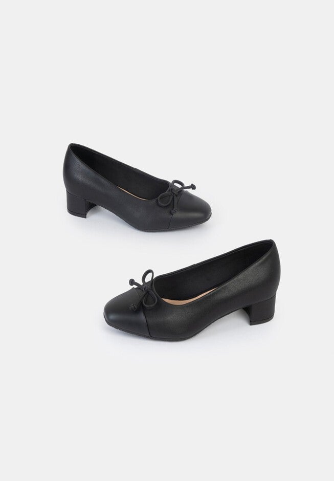 Greta Toe Cap Ballet Pump, Black / Black, alternate image number 2