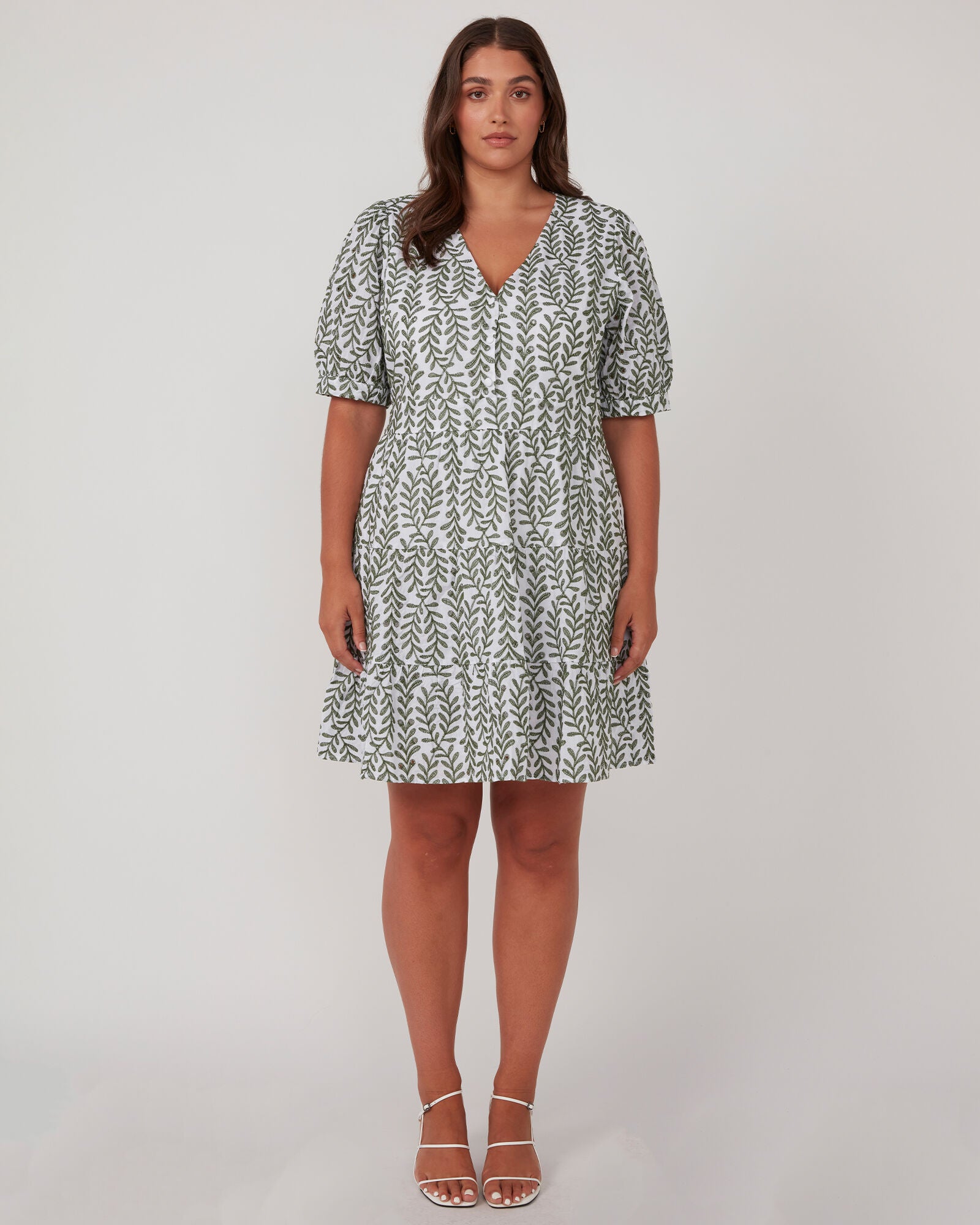 La Croisette Cotton Mini Dress, GreenMilk / Light Green, hi-res image number 0