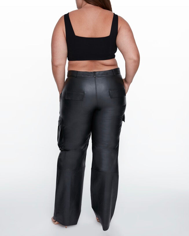 Hailey Recycled Leather Bralette, , alternate image number null