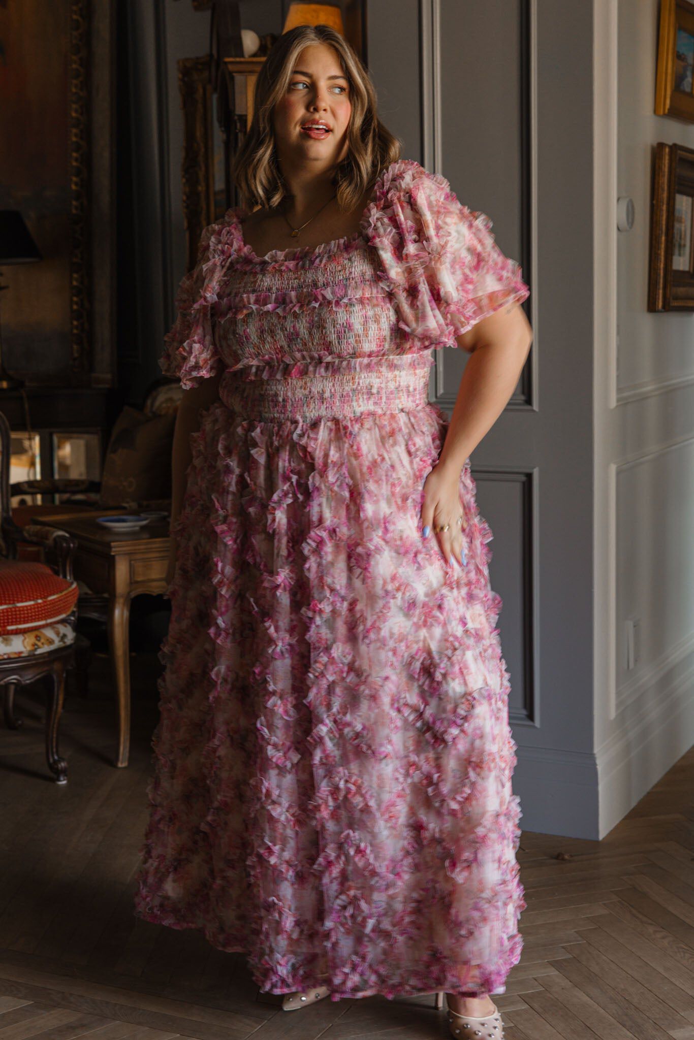 Florentina Dress, Alluring Floral / Pink, hi-res image number 0