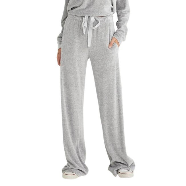 EASY WIDE LEG TRACK PANTS IN GREY, , alternate image number null