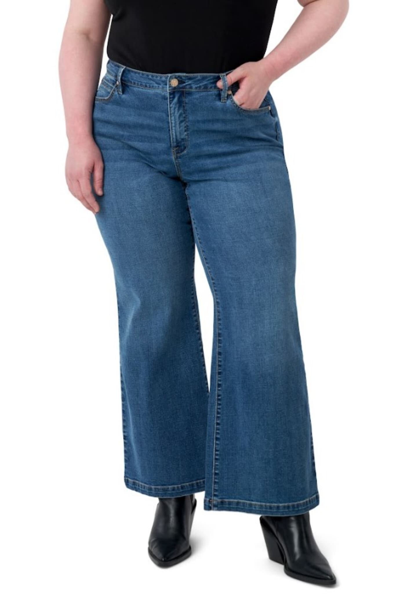 Bella Wide Leg, Honey / Medium Wash, hi-res image number 0