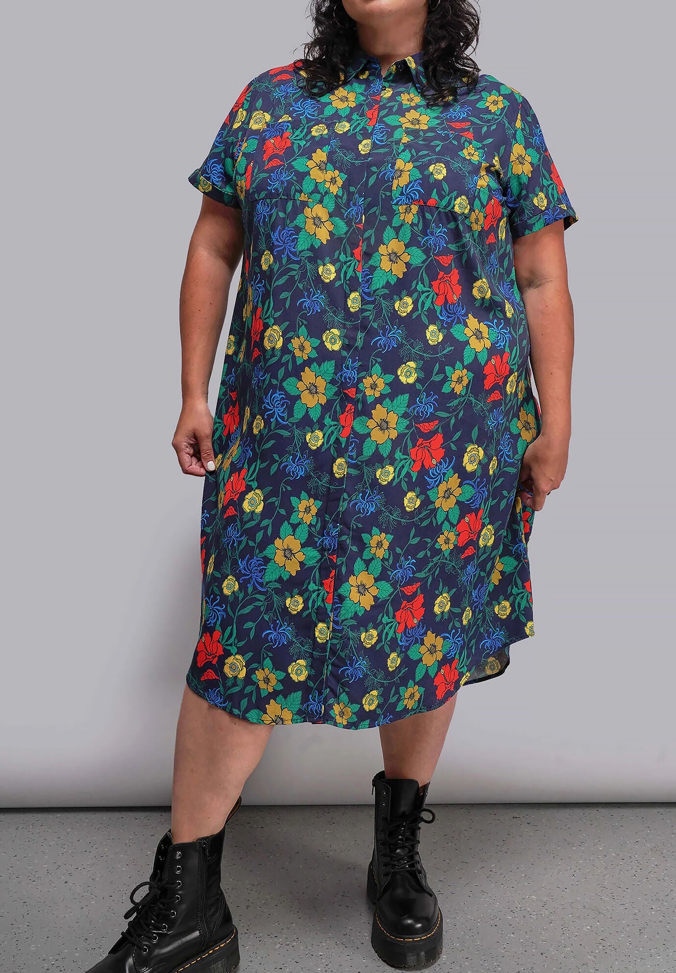 The Empower Shirt Dress, WILDFLOWER CHILI / Red, hi-res image number 0