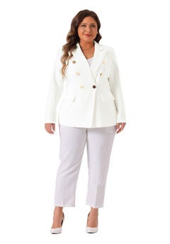 NOTCH LAPEL DOUBLE BREASTED BLAZER