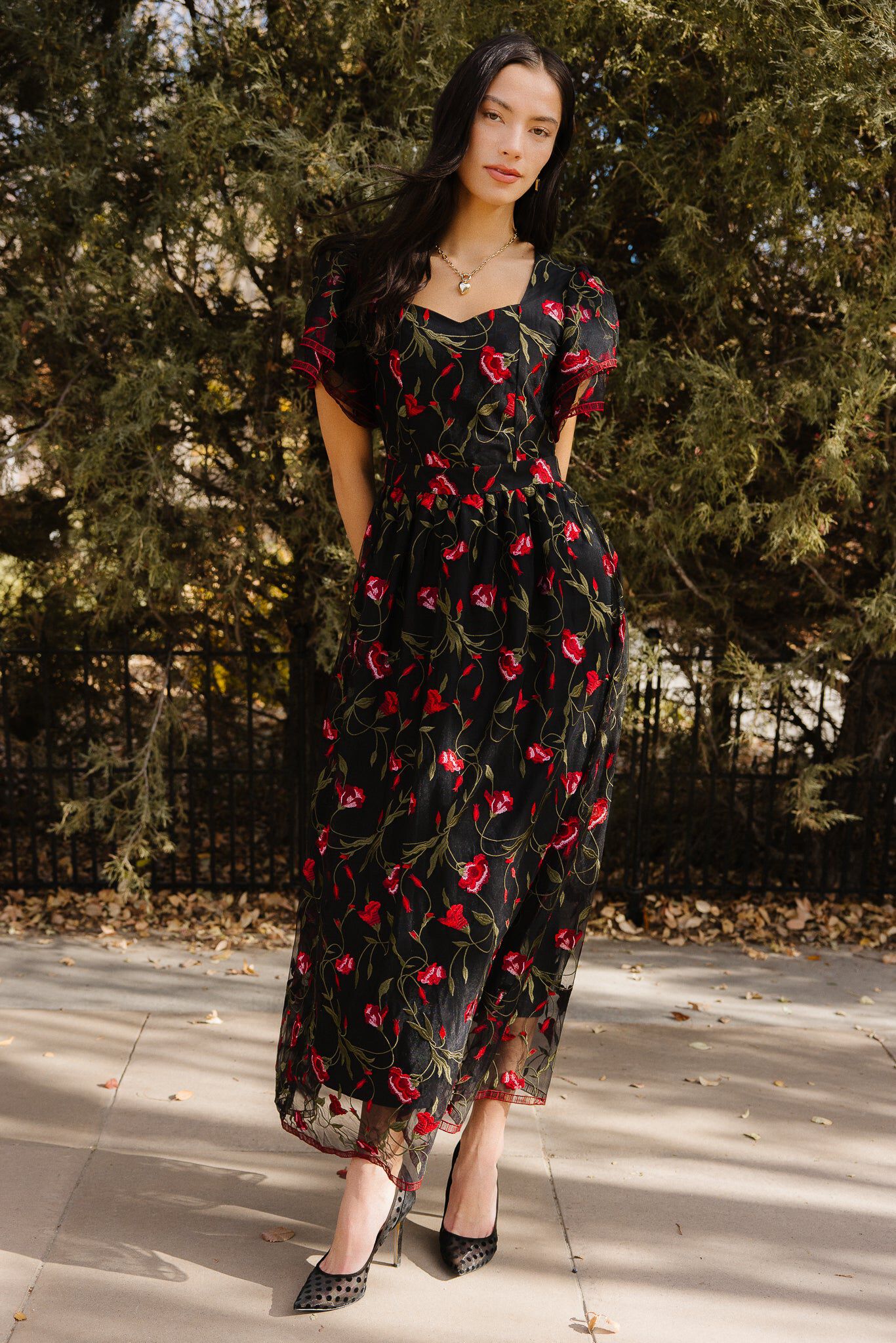 Flroa Dress, Romantic Roses / Black, hi-res image number 0
