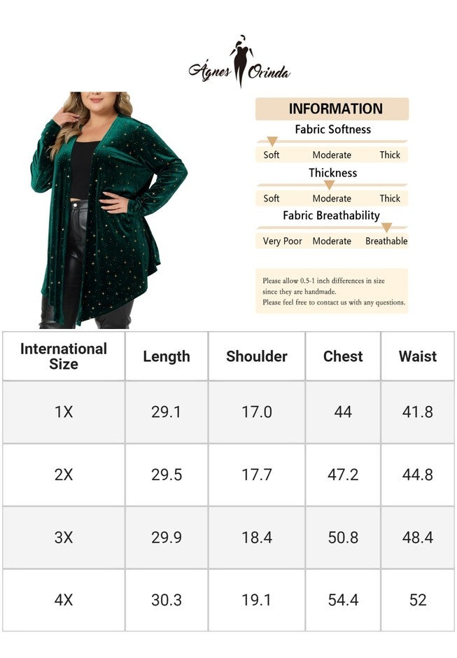 OPEN FRONT DRAPED SHINY VELVET CARDIGAN, Green / Forest Green, alternate image number 4