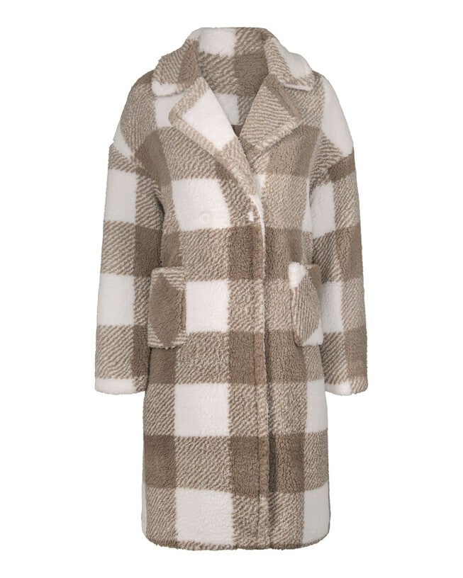 SLOUCHY BLANKET COAT, Multi / Brown, alternate image number 1