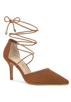 Pointed Toe Lace Up Stiletto Heels Dress Pumps