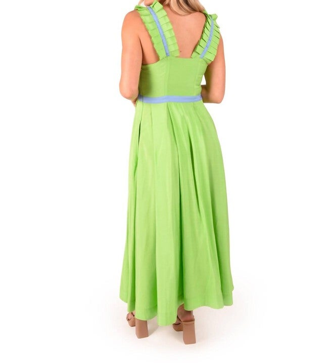 EMPIRE MAXI DRESS IN GARDEN GREEN, , alternate image number null