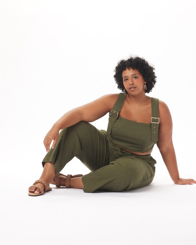 Leah Bustier Top in Olive, , alternate image number 7