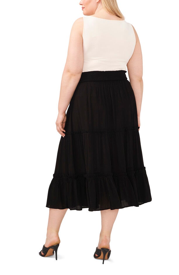 TIERED PULL ON MAXI SKIRT, , alternate image number null