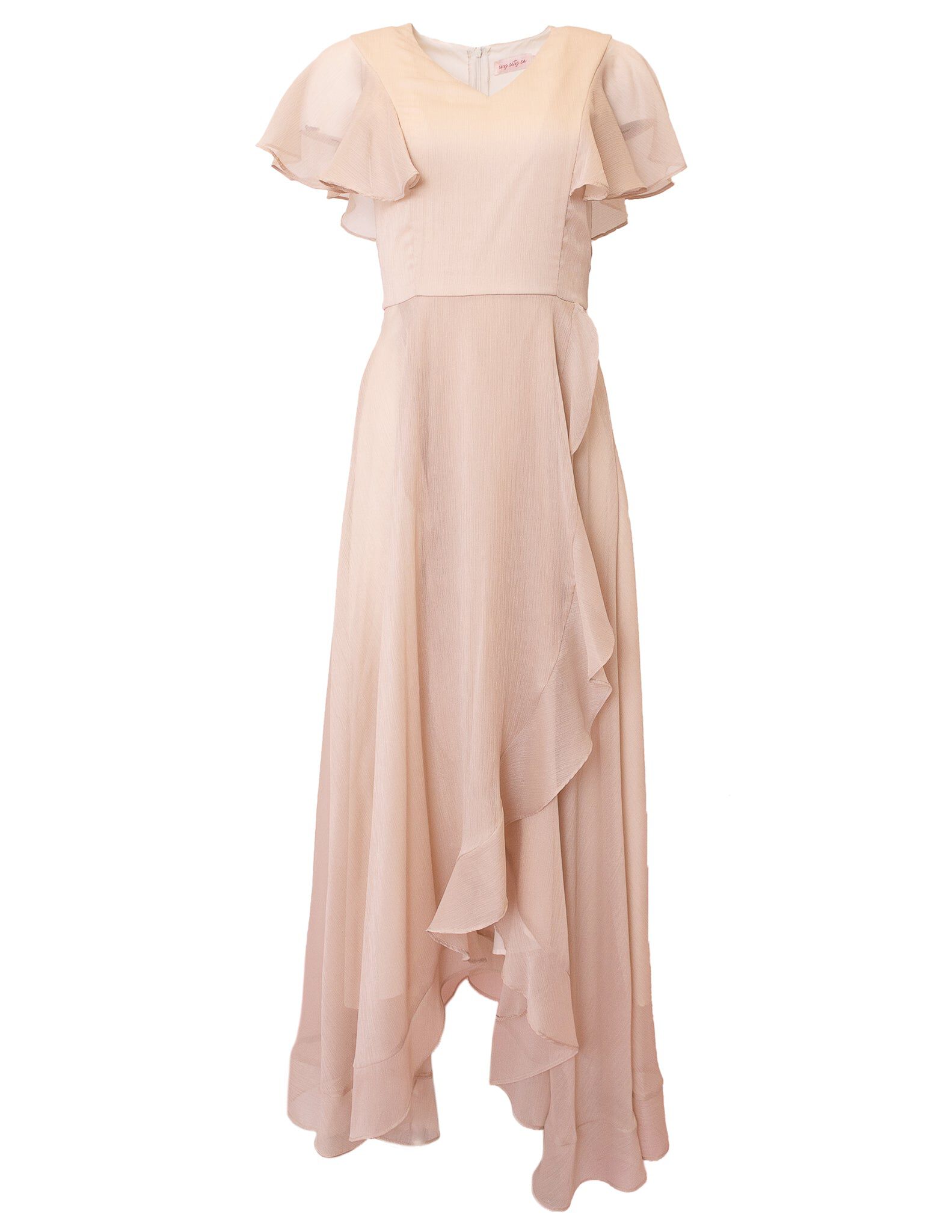Callie Dress, Champagne Chiffon / Beige, alternate image number 5