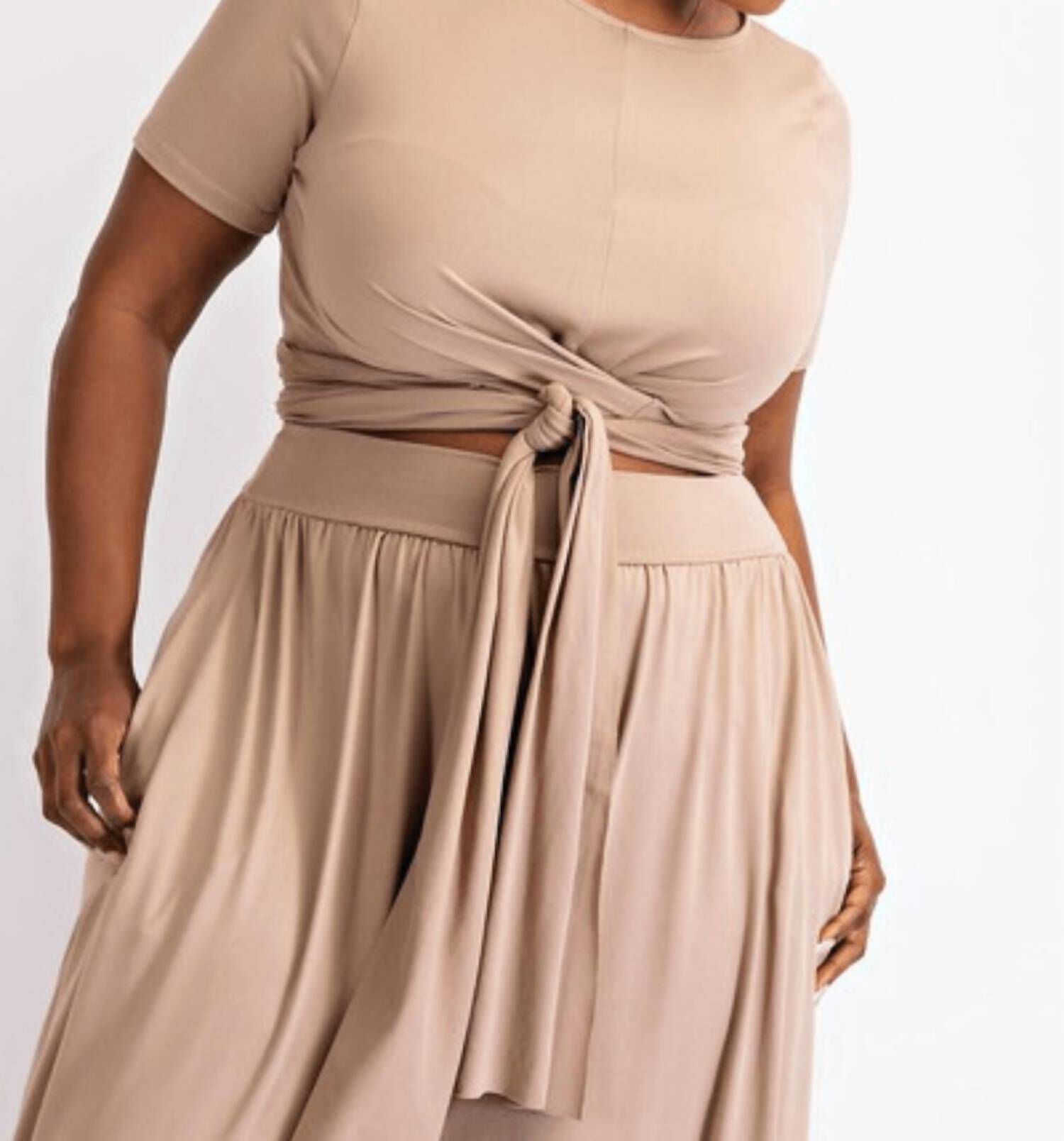 CHARITA TWO PIECE PANTS SET IN MOCHA, , alternate image number 4