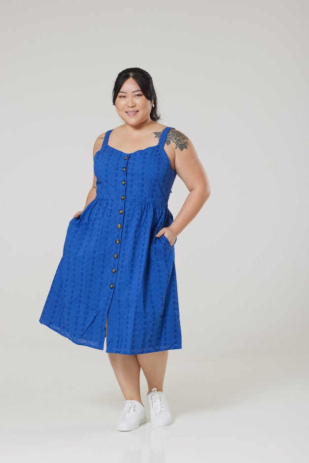 Remmy Dark Blue Dress, Royal Blue / Royal Blue, hi-res image number 0