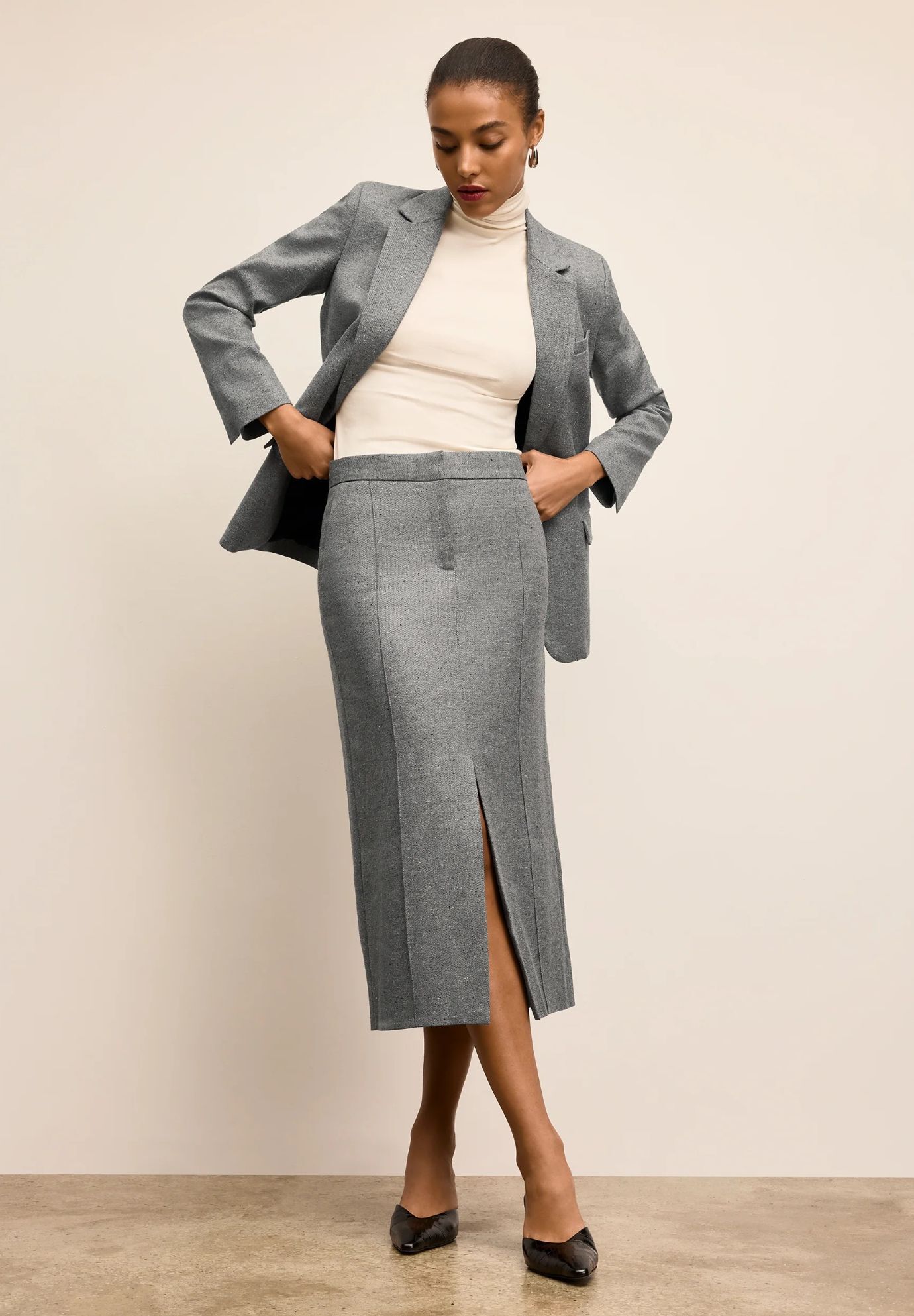 Jett Tank - Organic Ribbed Pima Cotton, Ivory / Ivory, alternate image number 6