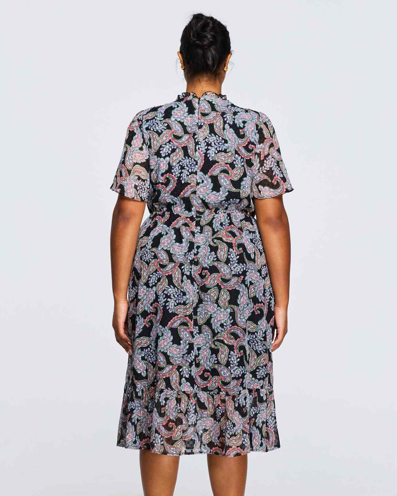 Maya Purple Paisley Midi Dress, Print / Purple, alternate image number 2