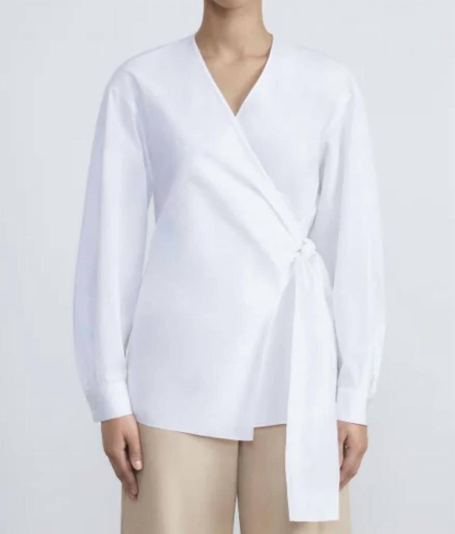 WRAP TOP IN WHITE, White / White, hi-res image number 0
