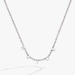 “Bride” Crystal Tennis Necklace