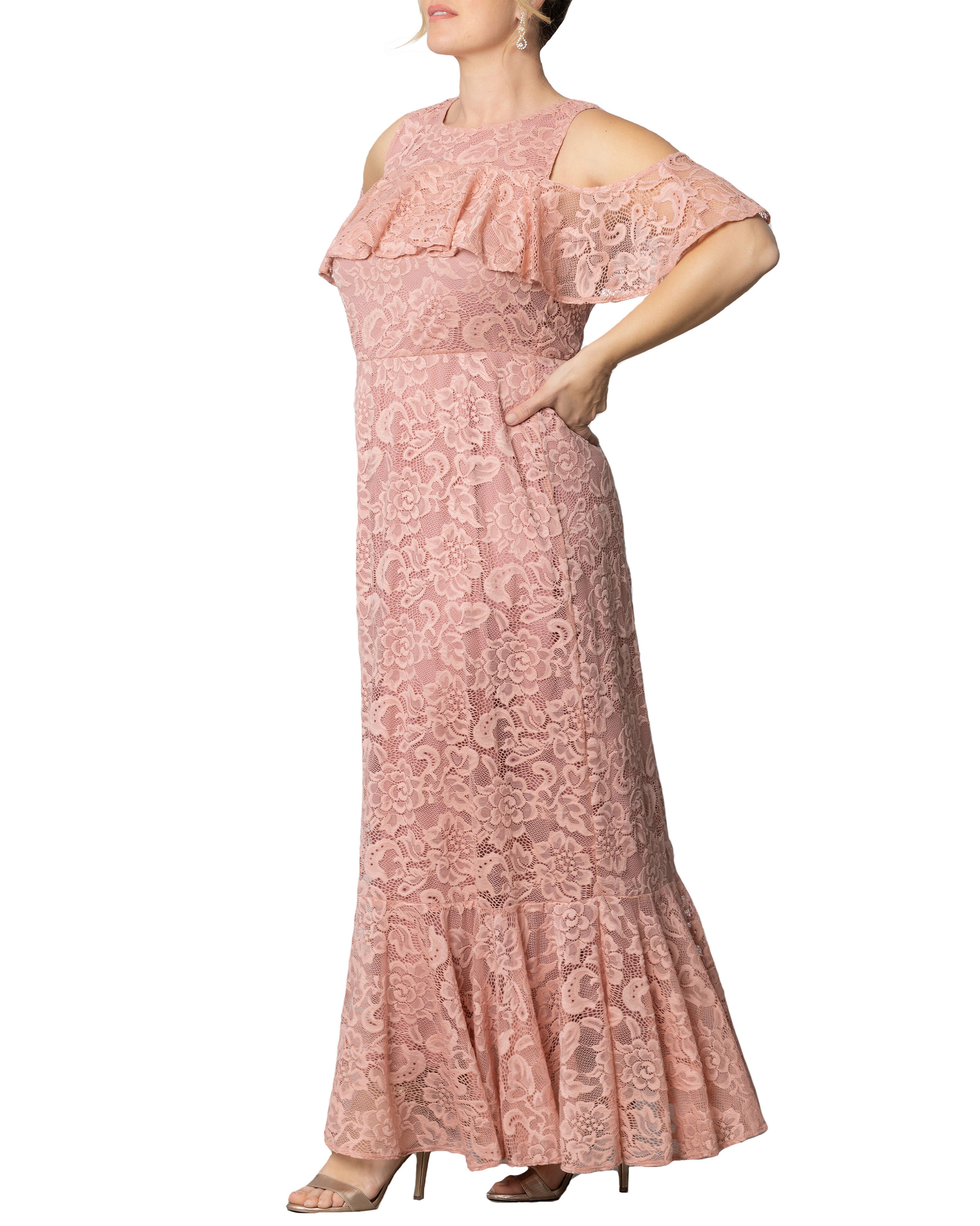 Riviera Lace Evening Gown, , alternate image number 7
