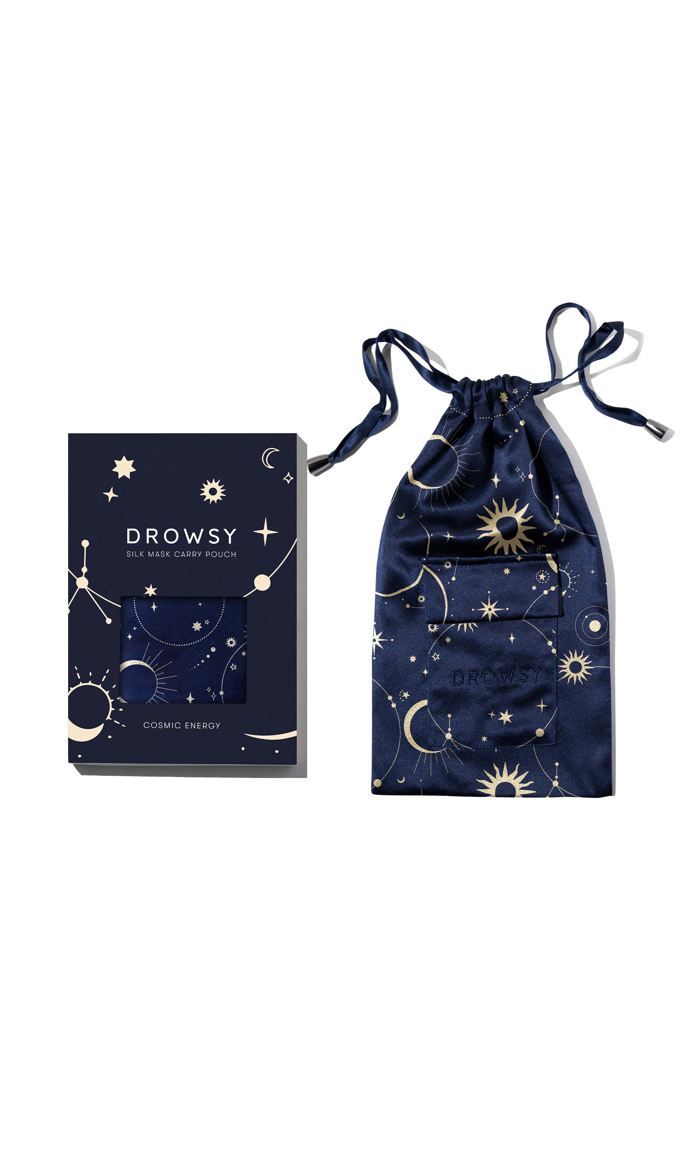 Silk Eyemask Carry Pouch, Cosmic Energy / Navy, hi-res image number 0