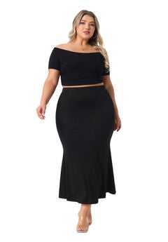 Mermaid High Waist Knit Bodycon Long Skirt
