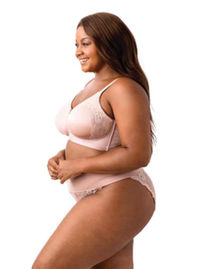 Microfiber & Lace Moulded Softcup, Dusty Rose / Pink, alternate image number null