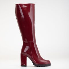 Burgundy Knee High Boots
