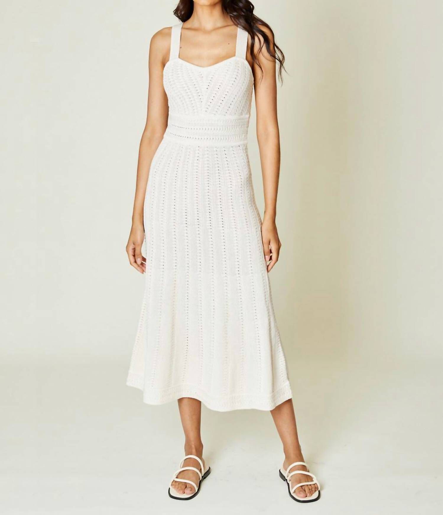 LAYLA DRESS IN CREAM, Cream / White, hi-res image number 0